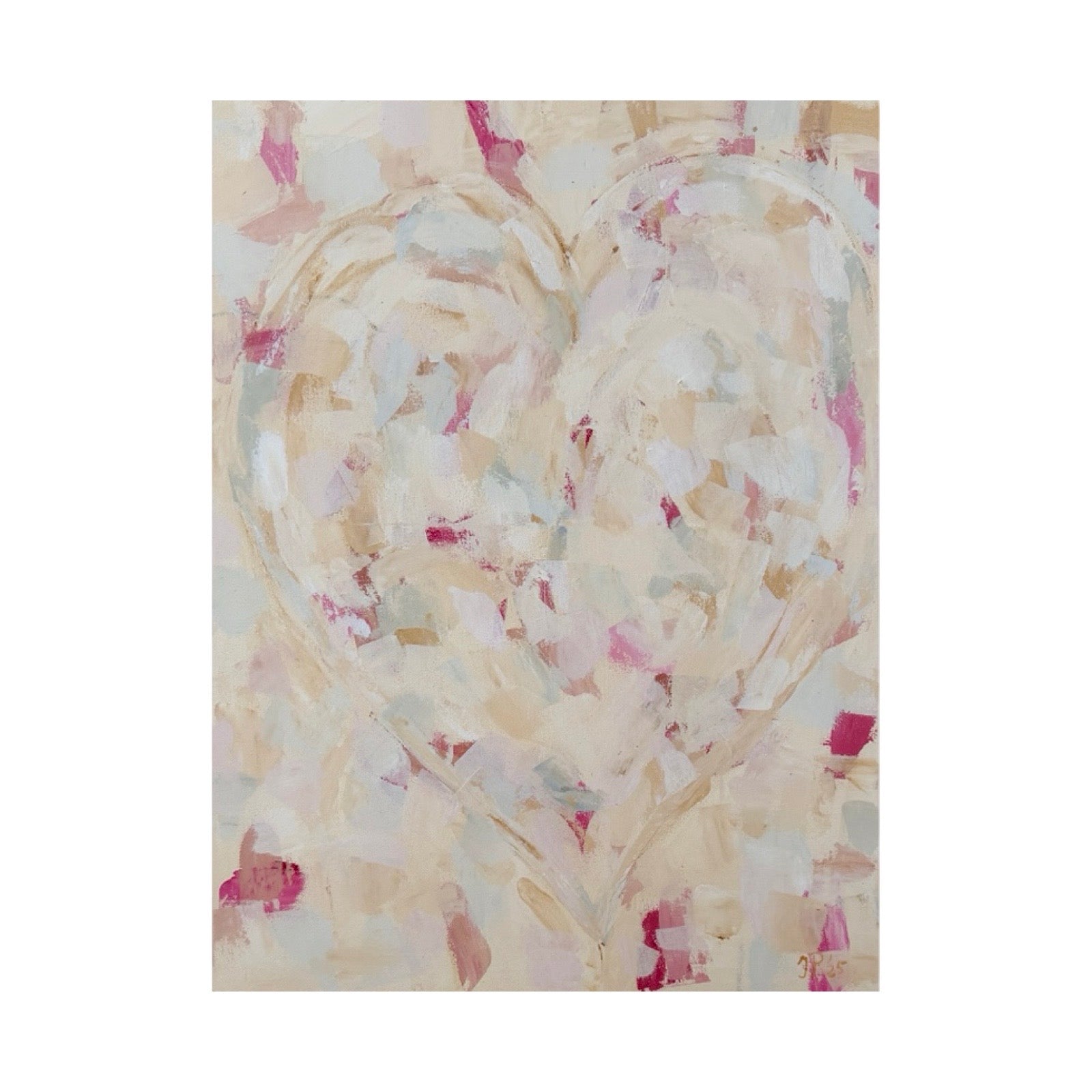Abstract schilderij in beige tinten van kunstenaar 'Atelier Plaisier' modernekunst.nl