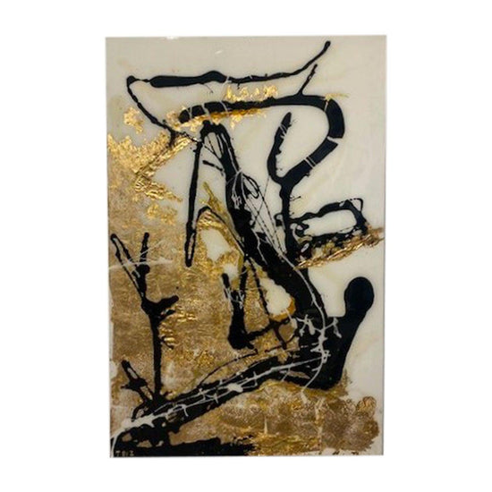 Gold & Black - Moderne Kunst