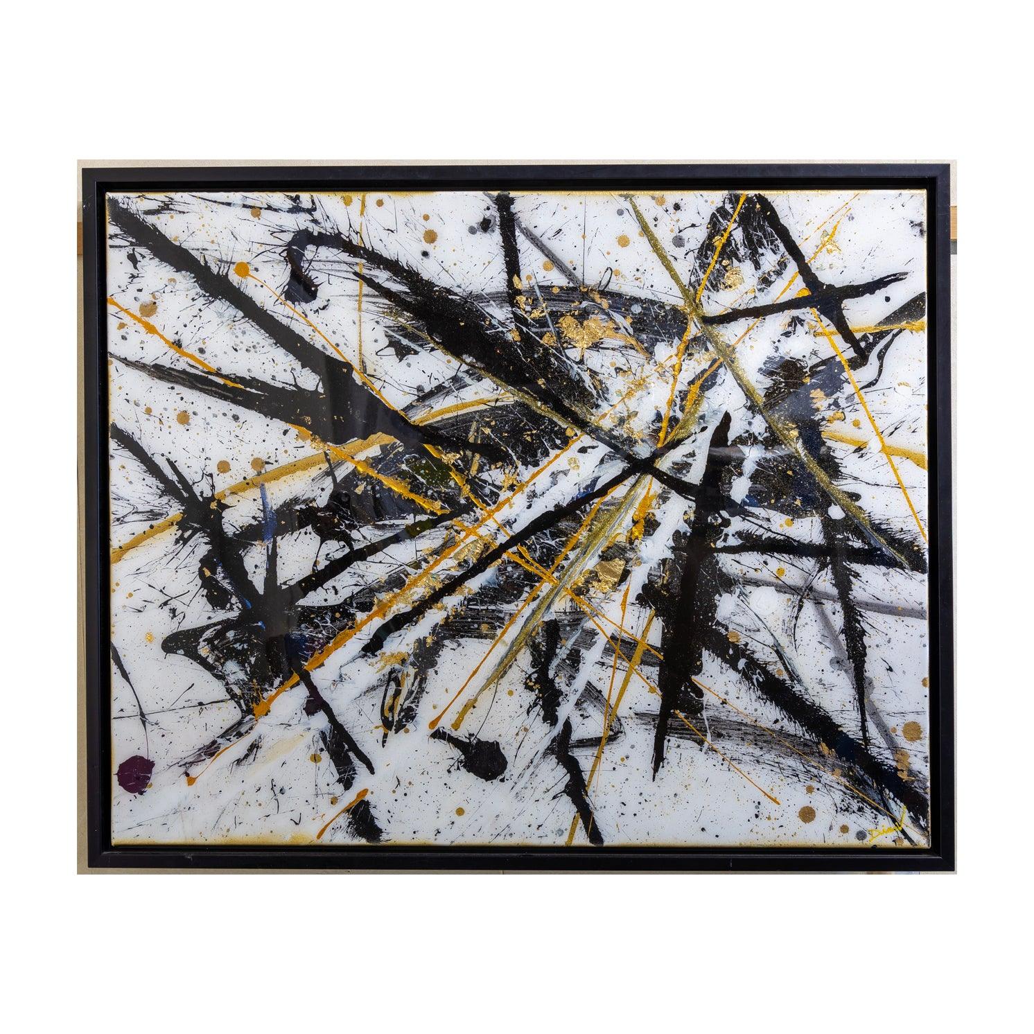 Gold Black - Moderne Kunst