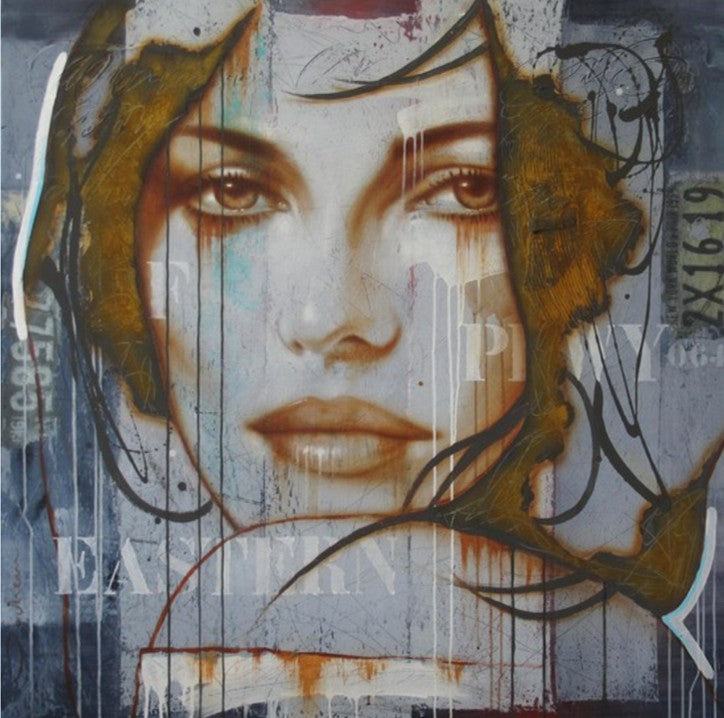 Portret schilderij Choice at Easterne Parway van Hans Jochem Bakker moderne kunst