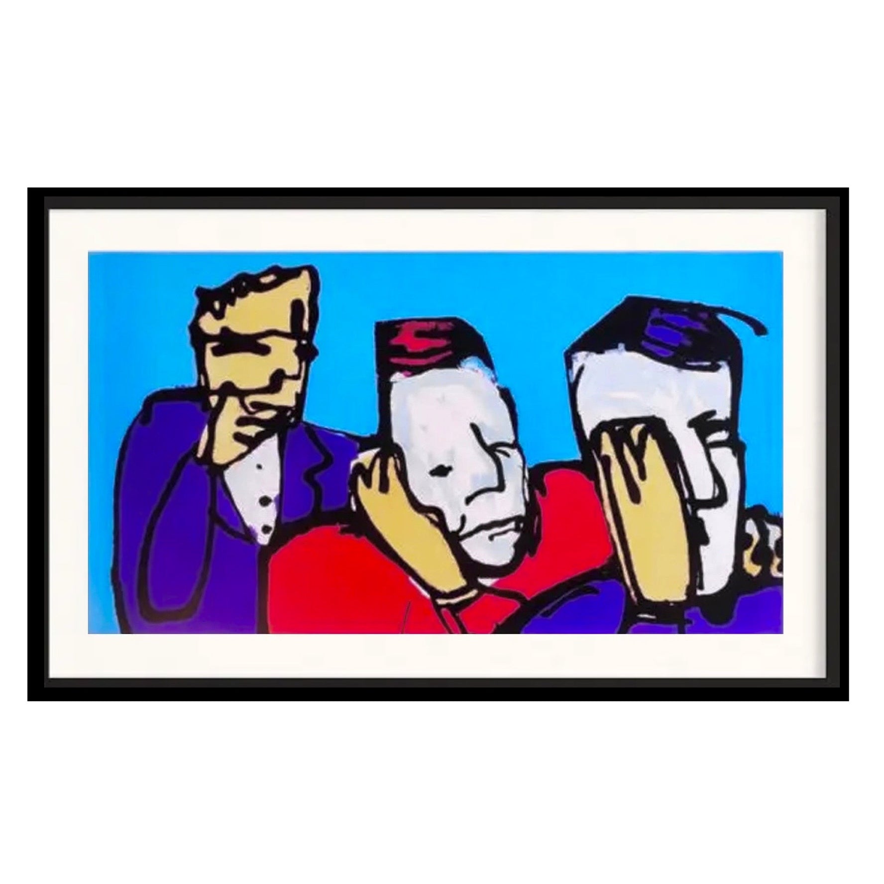 Horen Zien Zwijgen - Moderne Kunst - Zeefdruk