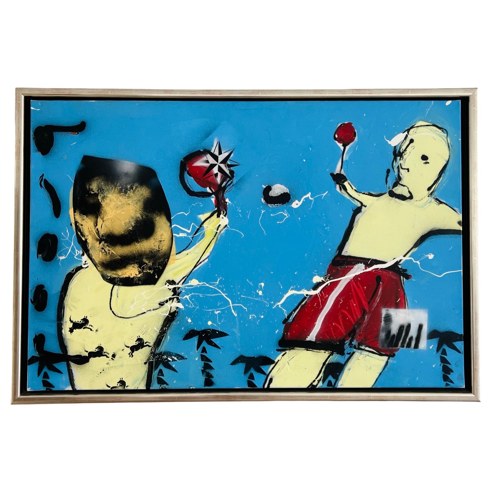 Uniek origineel schilderij van Herman Brood Tennis