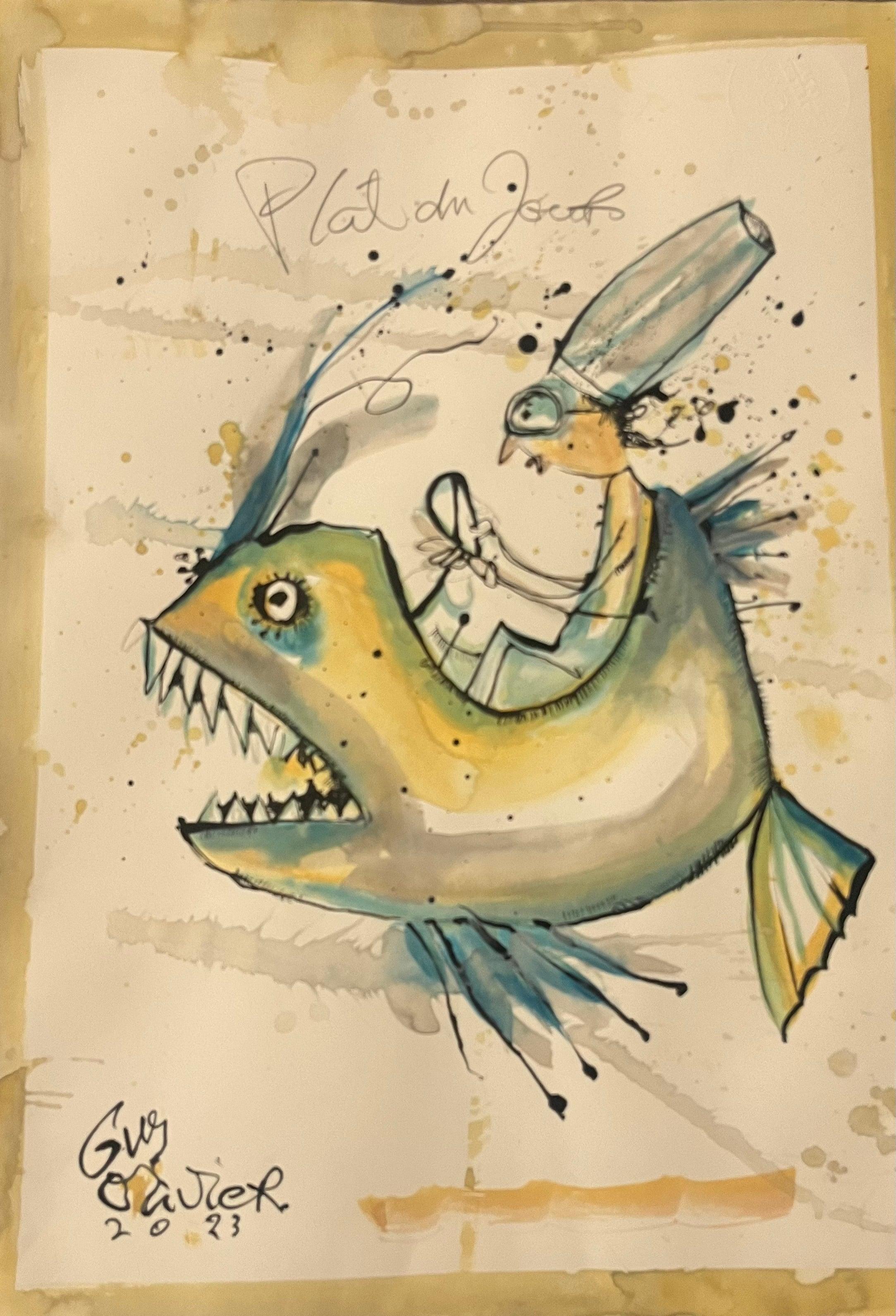 Fish Boat - Moderne Kunst