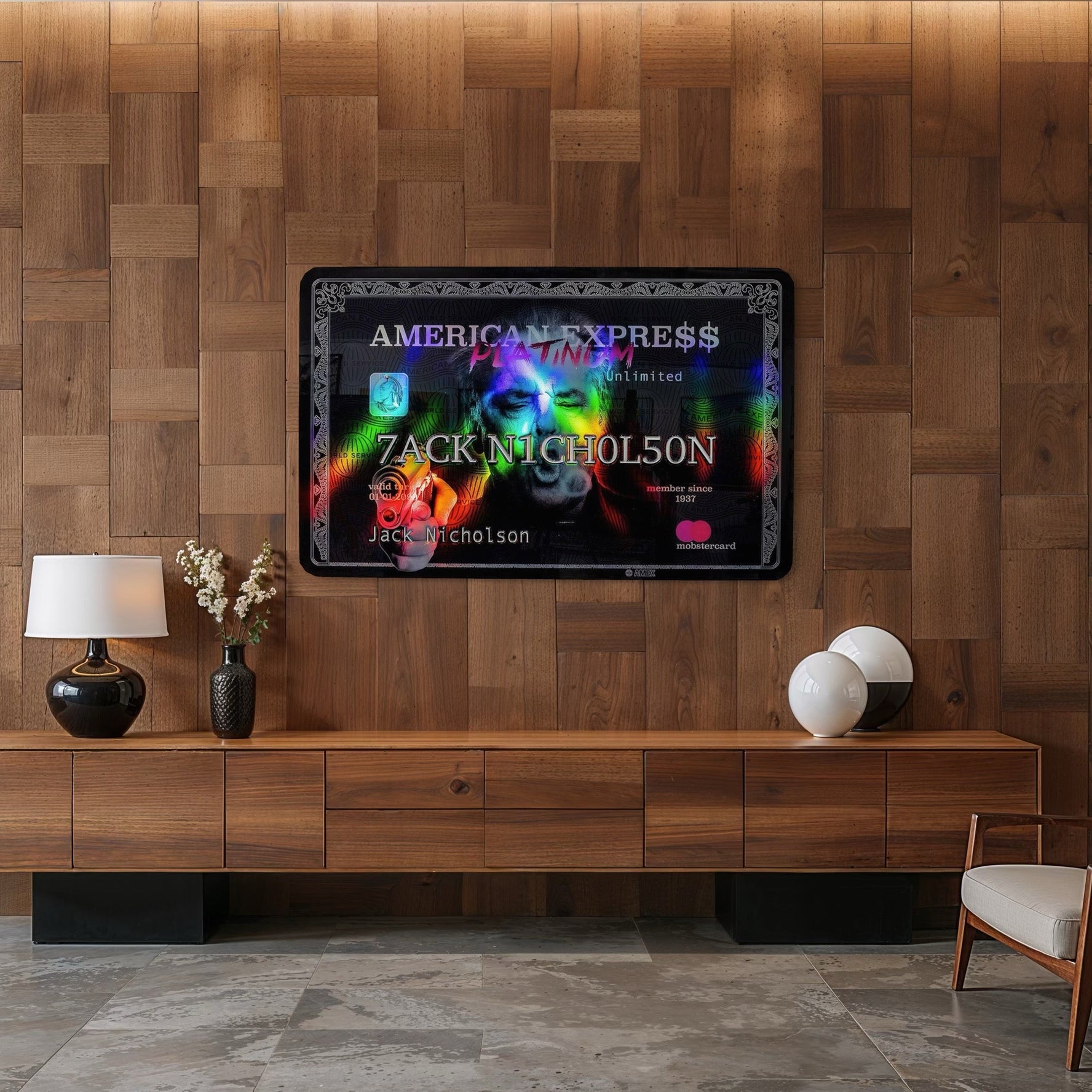 Pop Art Credit card met Jack Nicholson