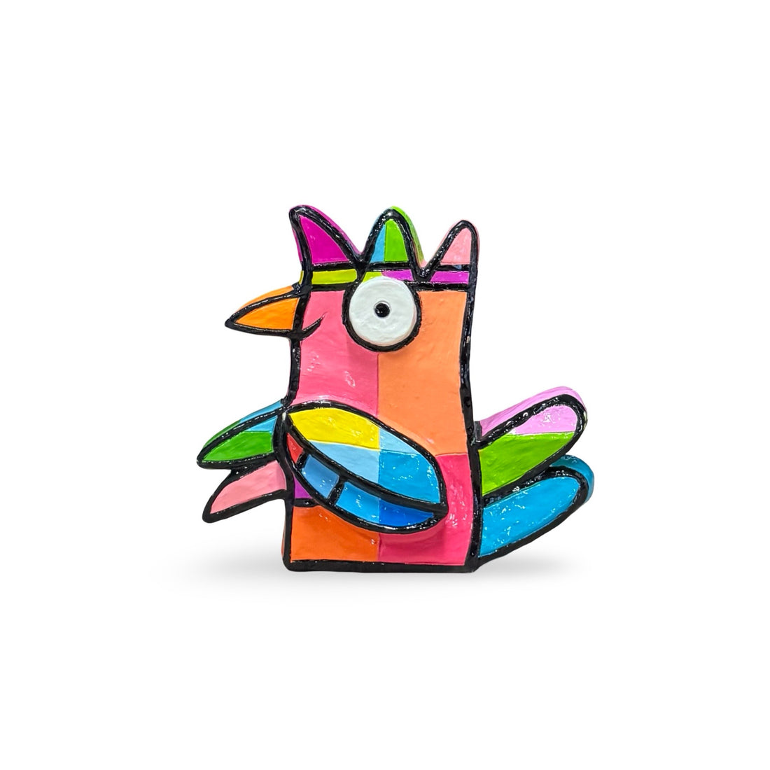 Vreemde vogel sculptuur van Jacqueline Schafer klein.