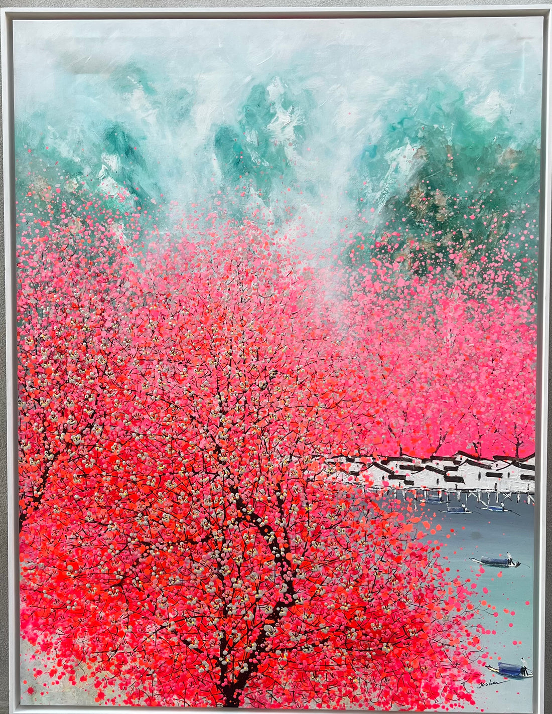 Blossom red and green