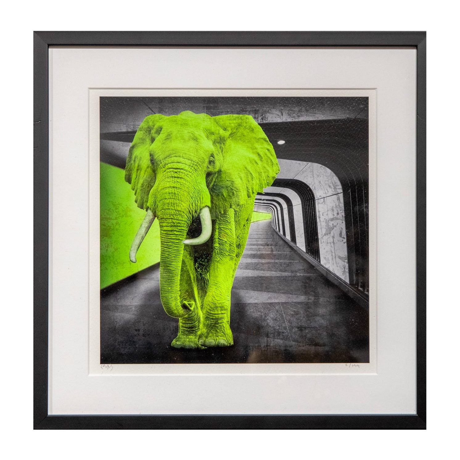 Green Elephant - Moderne Kunst