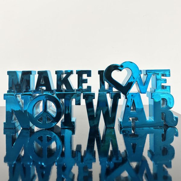 Make love not war blue 2