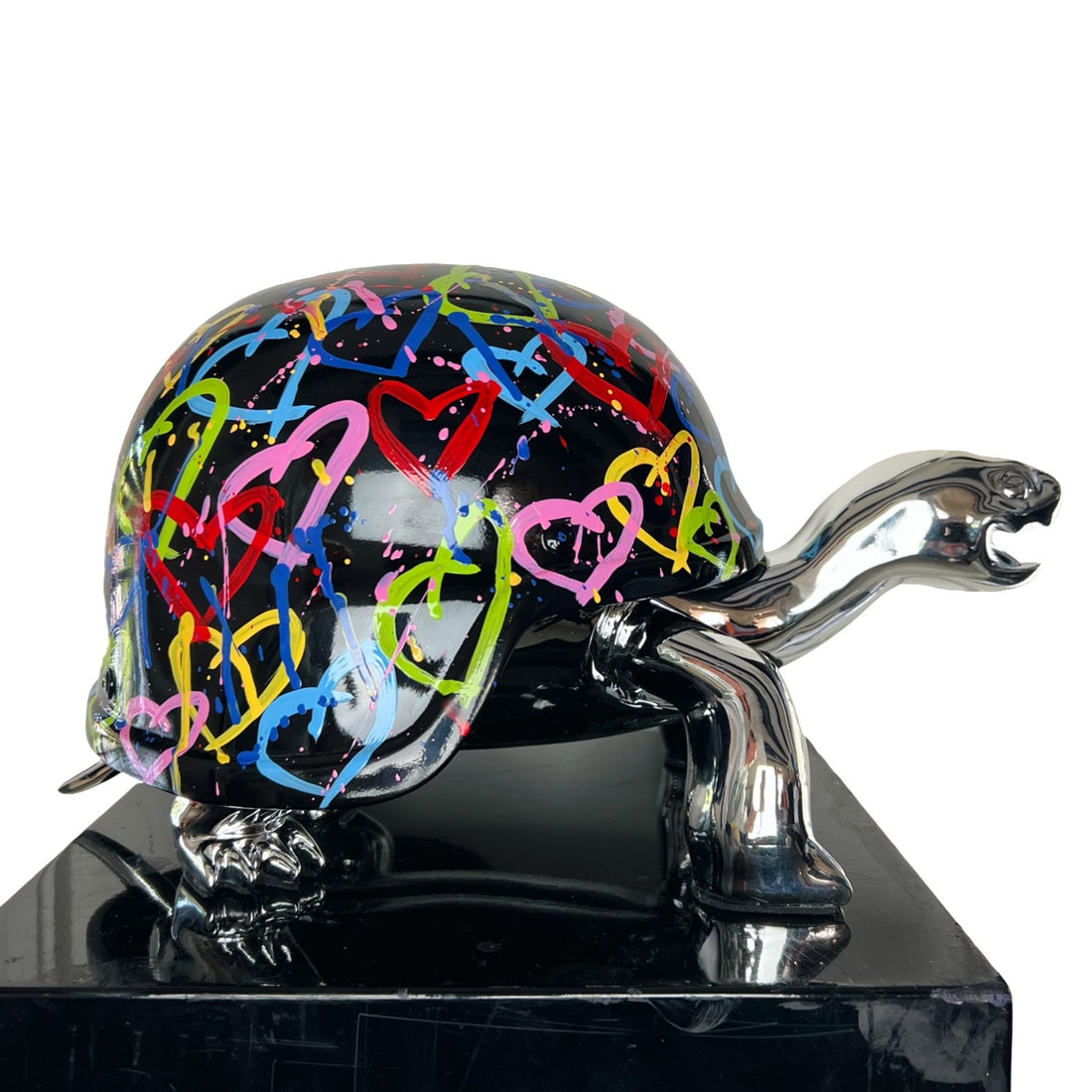 Peace Turtle - World Love Silver/Black