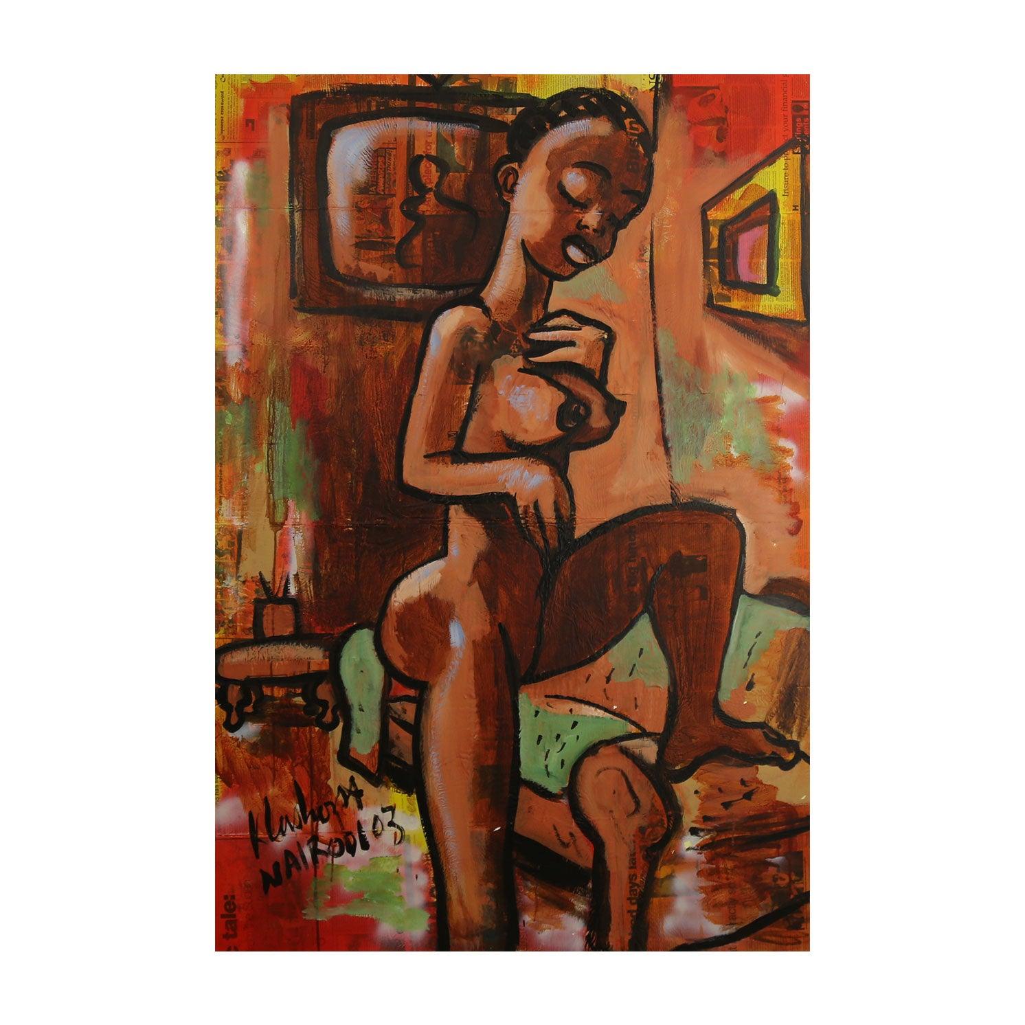 Relaxed Lady - Moderne Kunst