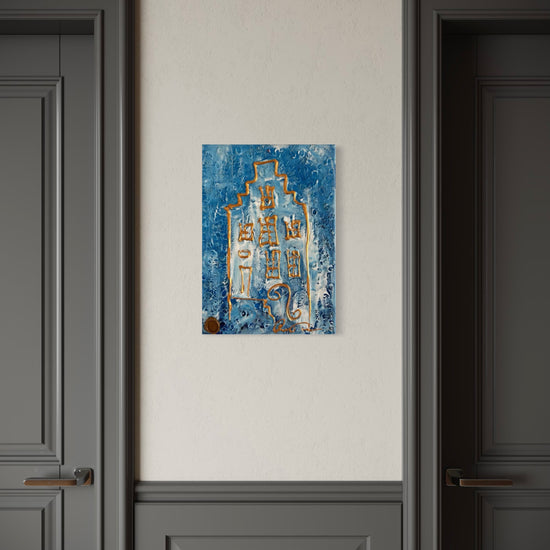 Klein Amsterdams trapgevel schilderij van Rick Triest