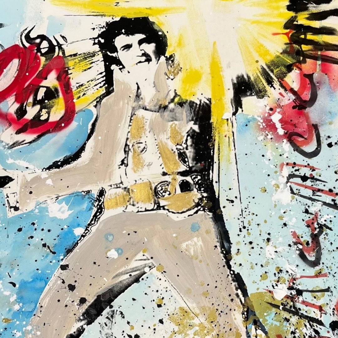 Elvis Presley zeefdruk van Ronald Chapeau pop-art