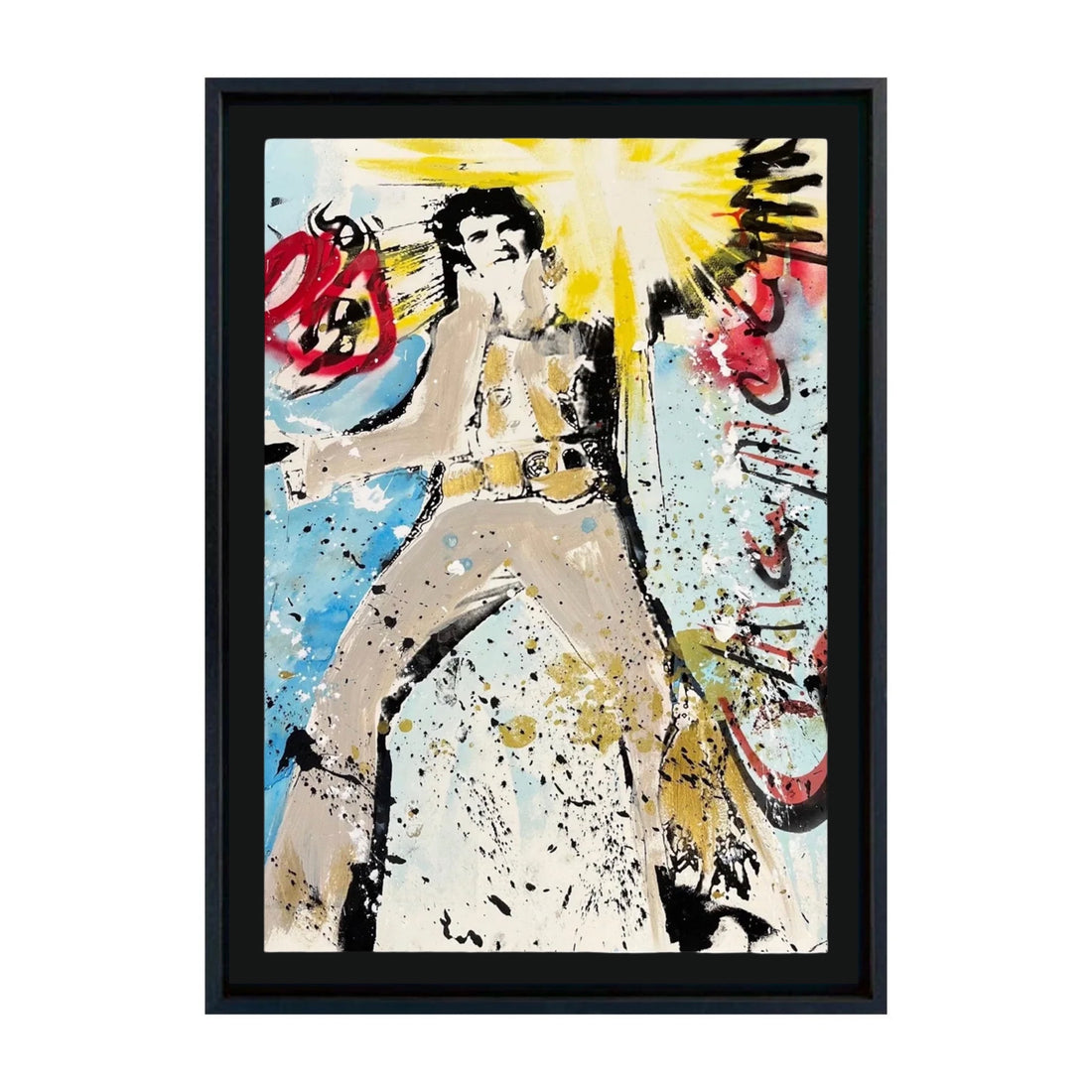 Ronald Chapeau 'Elvis Presley' American Eagle jumpsuit zeefdruk in lijst