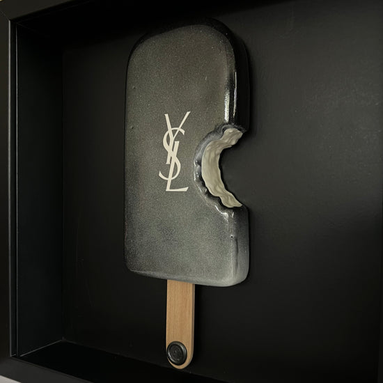Yves Saint Laurent Ice Cream in black from Snek Popsicle Art by moderne kunst