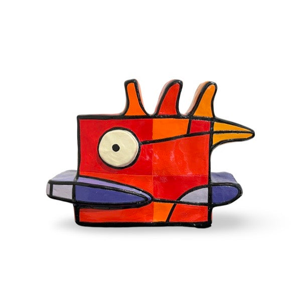 Vreemde Vogel Sculptuur Rood