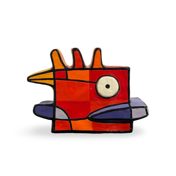 Vreemde Vogel Sculptuur Rood