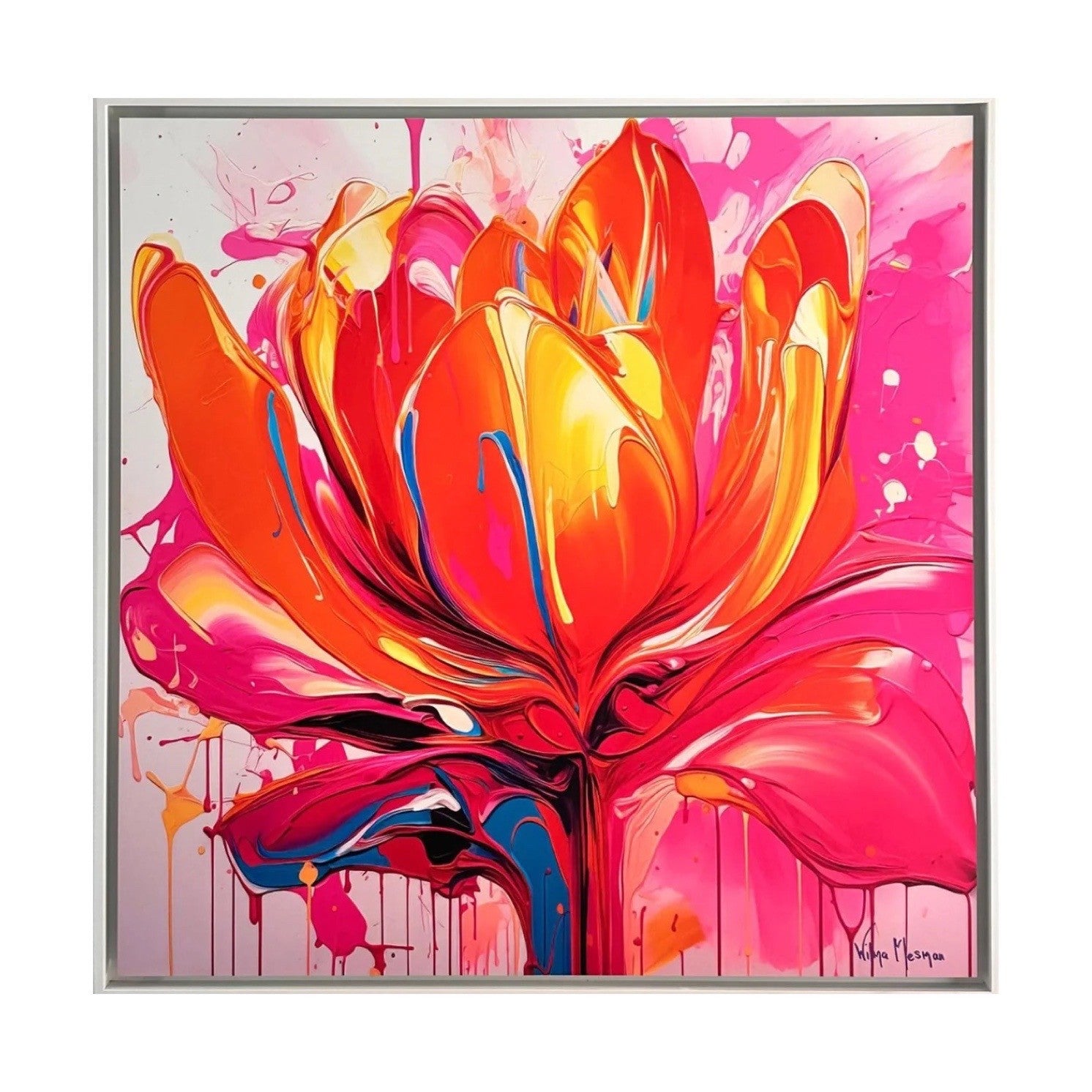 Tulpen schilderij van Wilma Mesman via moderne kunst