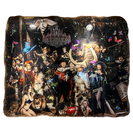 The Night Watch moderne pop-art interpretatie van De Nachtwacht van Rembrandt van Diederik van Appel.